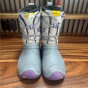 Keen Gray and Purple Insulated Snow Boots